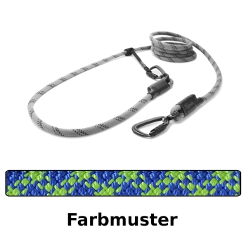 EASYLONG Hundeleine TWIST - L - 2m - blaue und grüne Kreuze